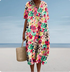 Womens Floral Print Dress