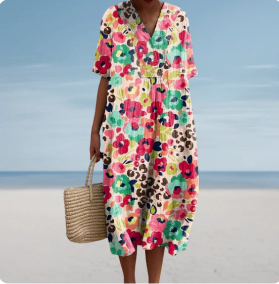 Womens Floral Print Dress