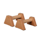 Four sided beech push up bars angled on white, black pads visible under the feet