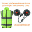 Fluorescent Green AC Vest 5V Fan