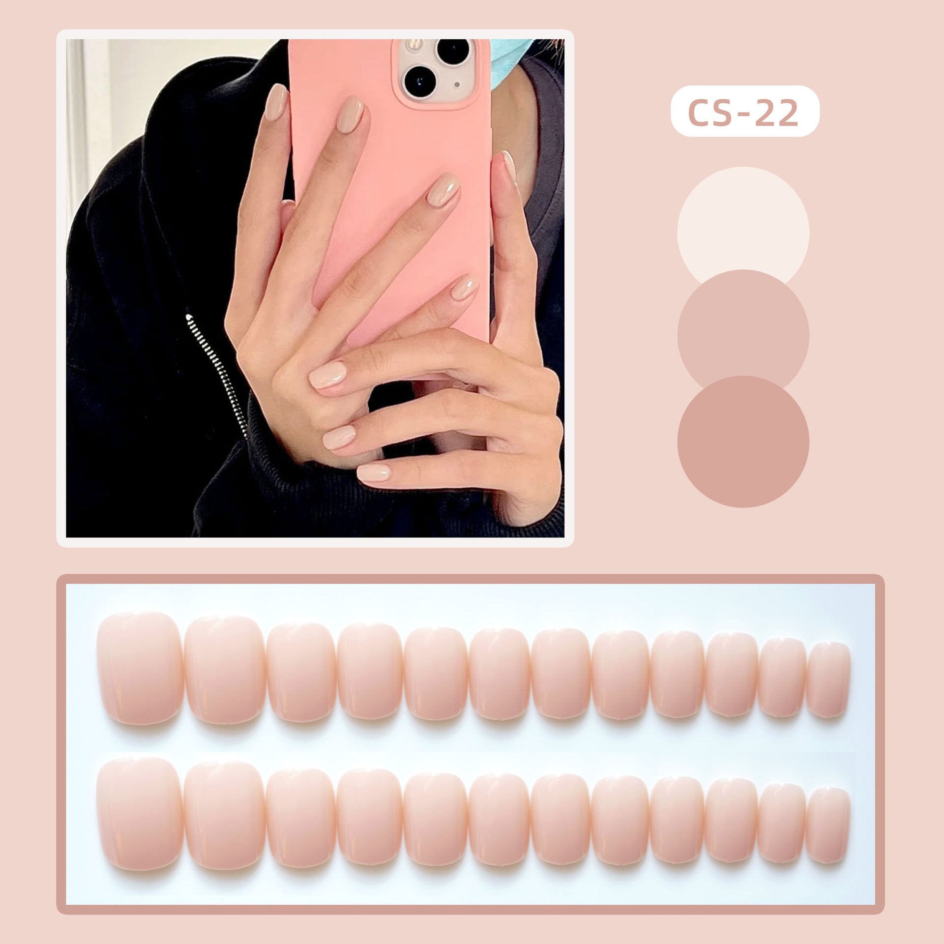 CS01-40 Wearing Nail Art Finished Nail Pieces Long Frosted Nail Pieces | pairing with everyday items