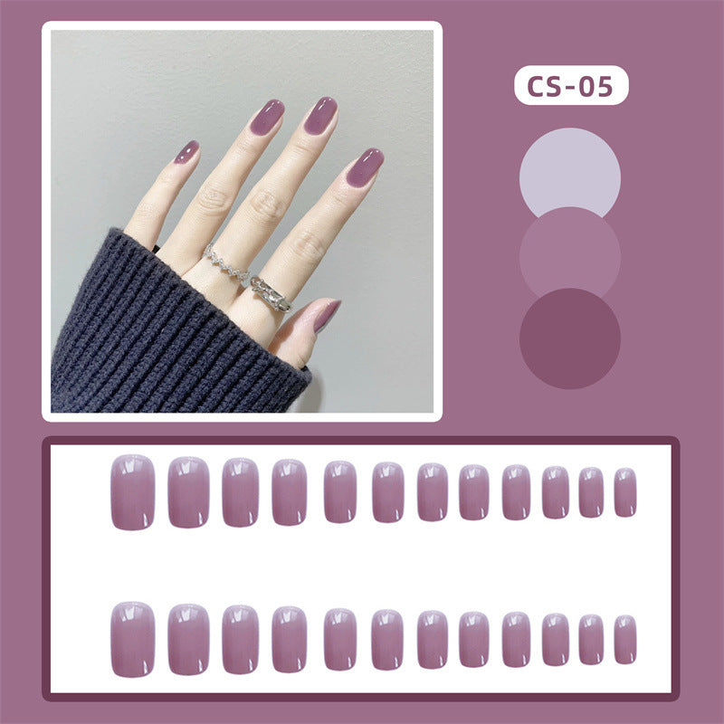 CS01-40 Wearing Nail Art Finished Nail Pieces Long Frosted Nail Pieces | evening warm ambience styling