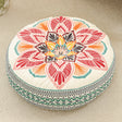 Coral Lotus Teal Trim