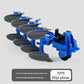 Grey front push blade attachment with height adjustment for the toy tractor