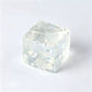 Translucent clear cheese cube squishy toy with moulded holes, option photo