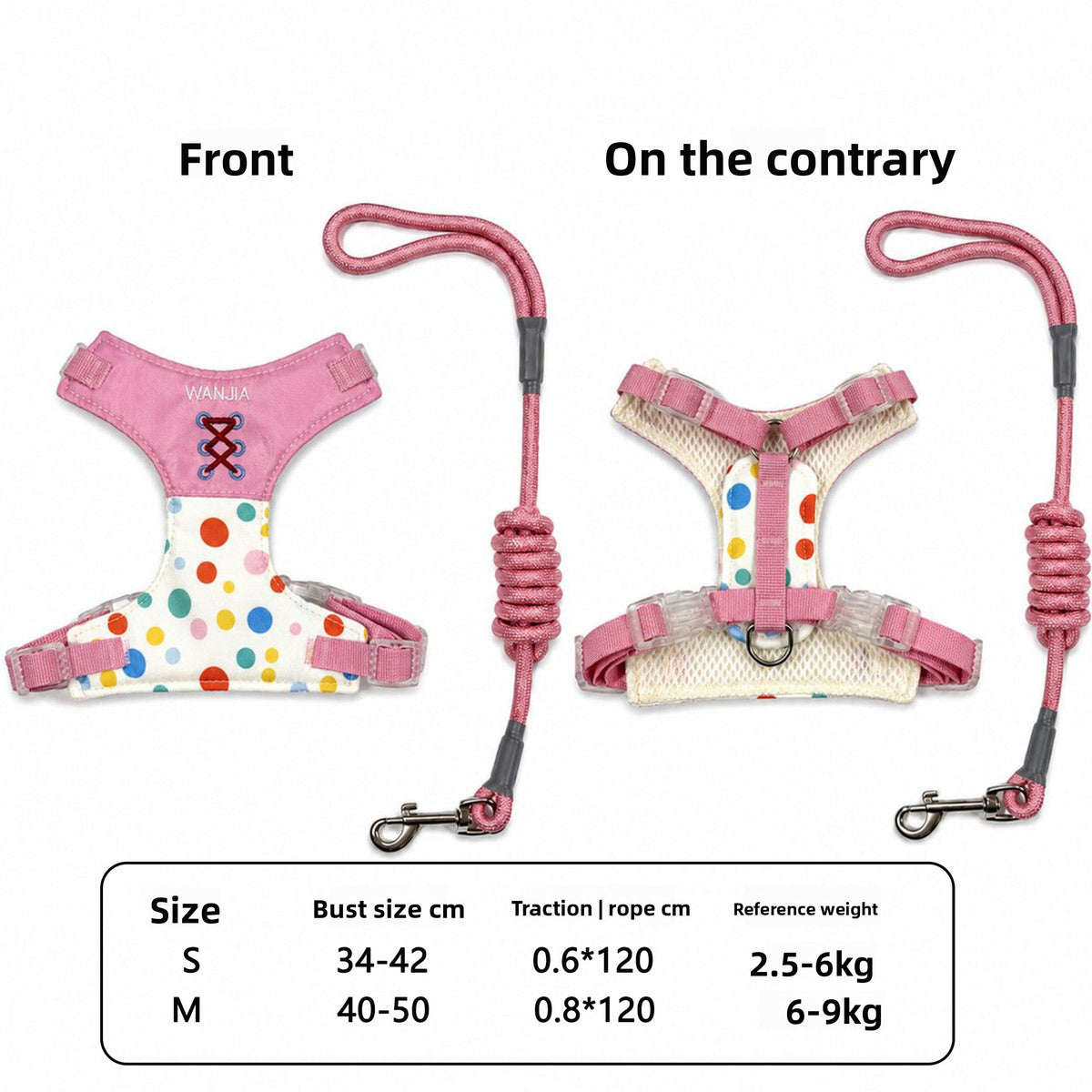Adjustable Breathable Dog Harness Leash Set