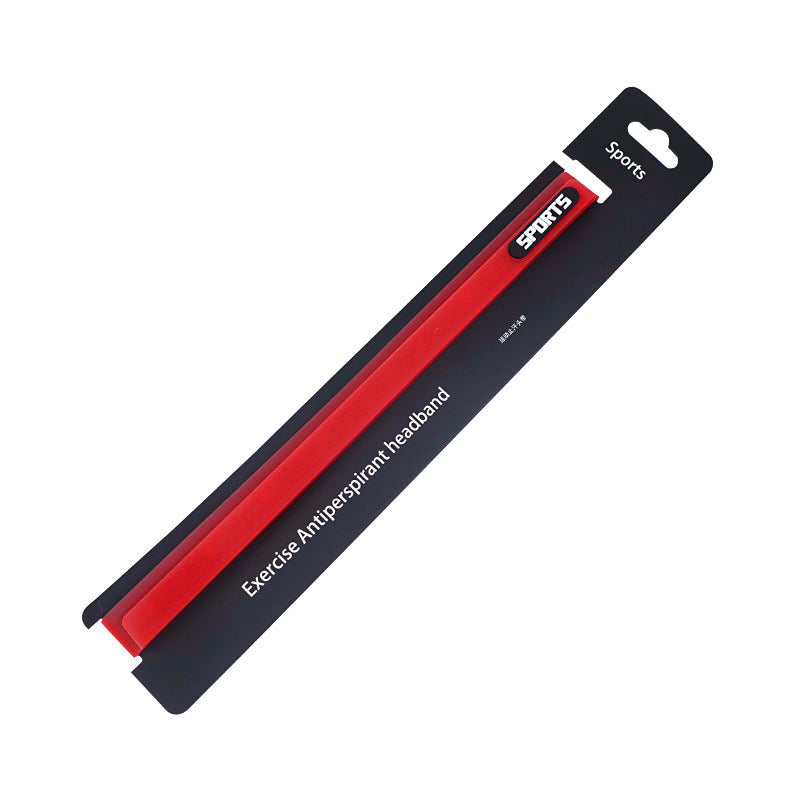 Thin silicone forehead sweatband with a shallow groove that channels sweat