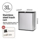 3 L stainless steel trash can in Stainless Steel color with 130 by 205 by 212 mm dimensions and a doorway hook