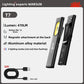 Warsun T7 Pro flashlight magnetised to a metal surface for hands-free use