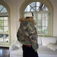 Reversible Camo Puffer Jacket | loose fit layering over knitwear