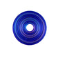 Blue and purple laser gradient gyro ring fidget flat on white, printed ring edges