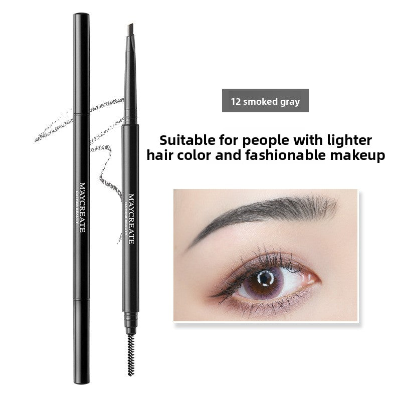 Eyebrow pencil shown next to a hand for size reference