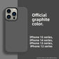 Charcoal Gray liquid silicone phone case, option photo for the iPhone 16 Pro