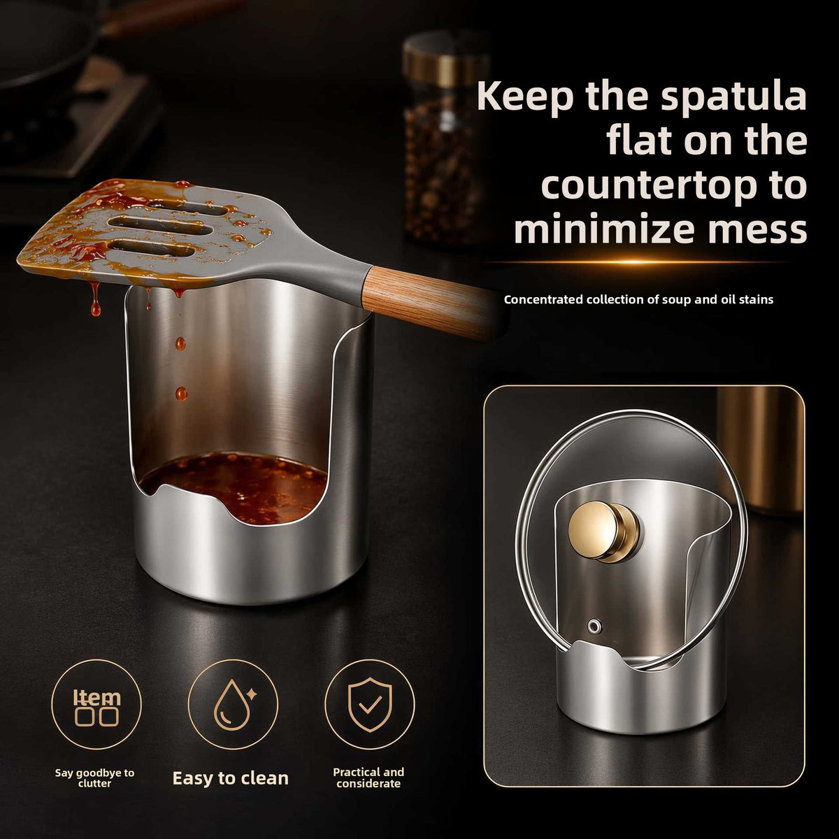 Spatula and pot lid rack