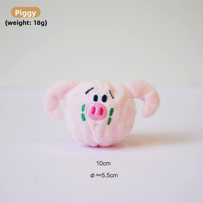 Squeaky plush pet toy shaped like a food character, a fun soft chew for supervised play