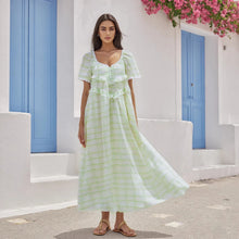 Flutter Sleeve Ruffle Maxi Dress