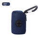 Pet waste bag dispenser pouch, mesh navy pouch with clip