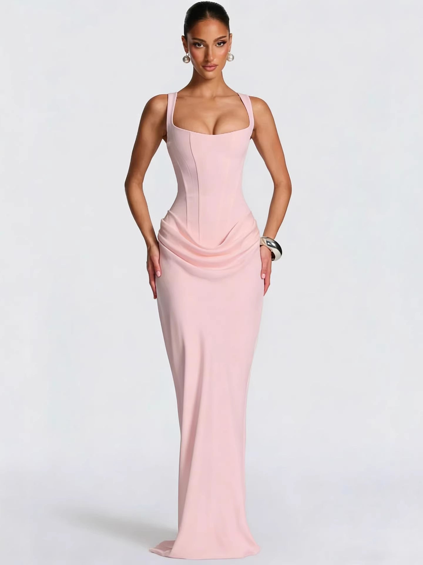 strapless dress for Casual Day, Trip, Relaxed Outing with Easy Styling | macro material texture detail
