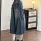 Womens Wide-Leg Cropped Denim Jeans