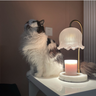 Dimmer / 220V HKMO MY UK Plug / Glass Lily Marble White Base D16xH33cm