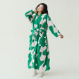 Green Wavy Print + Pants