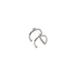 Gold ear cuff with set zircon detail, non pierced C shaped clip