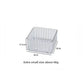 Extra small square clear acrylic organizer tray measured 8 by 8 by 4.5 cm