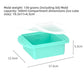 Flexible platinum silicone ice cube tray with round wells for freezer food storage