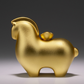 Gold Plated Brass Horse Desktop Decoration