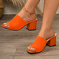 Womens High Heel Slip On Sandals