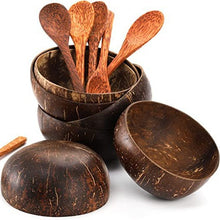 Kokosnussschale mit Holz