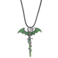Retro Dragon Pendant Necklace | natural light lifestyle