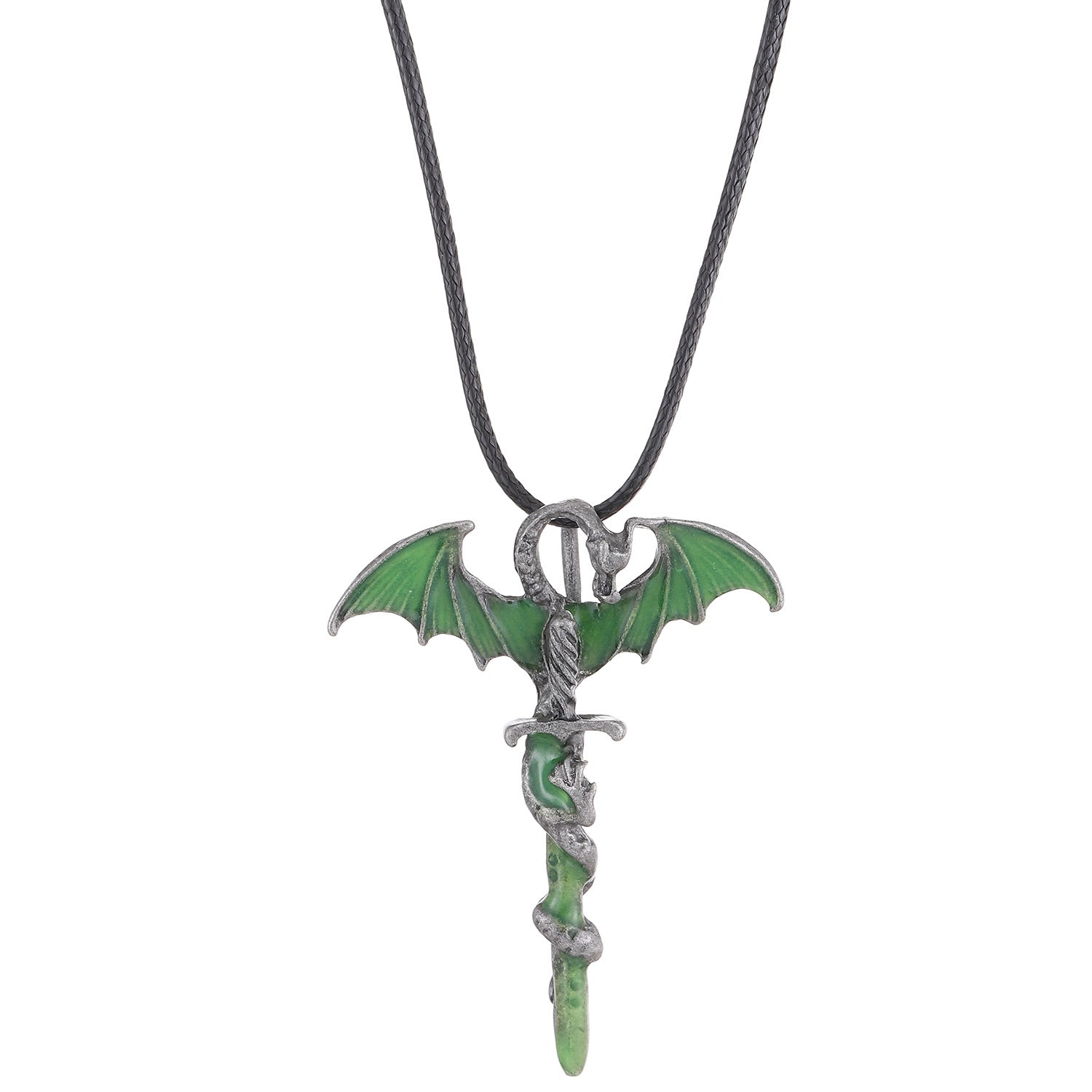 Retro Dragon Pendant Necklace | natural light lifestyle