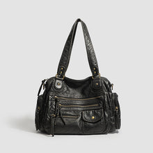 Vintage Bronze Multi-Zipper Motorcycle Bag