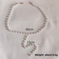 Full length view of the layered Y drop back necklace in gold tone