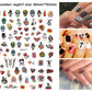 Halloween nail sticker sheet packed with jack o lantern and ghost motifs