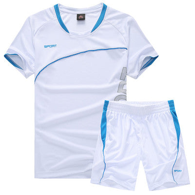 White two piece sports kit photographed flat, no model and no styling
