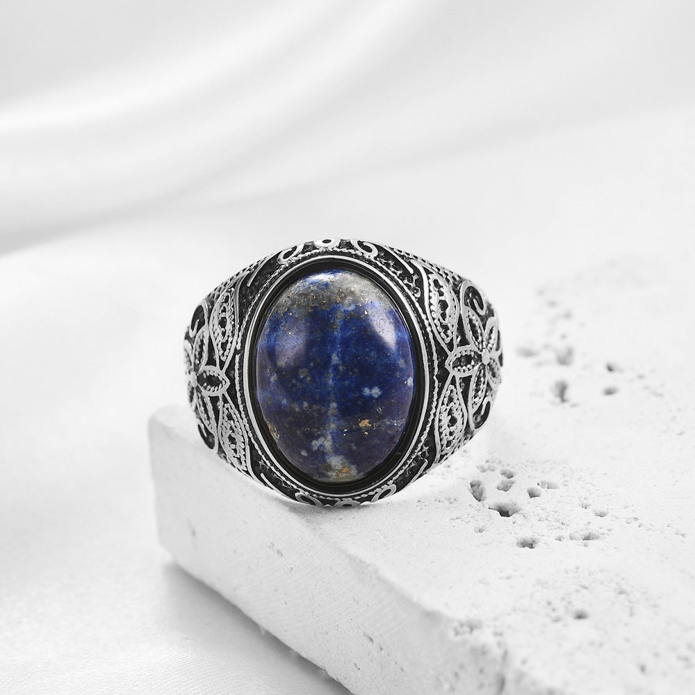 Cat's Eye Stone Ring | on a clean studio background
