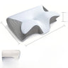 Large Butterfly Pillow White Gray