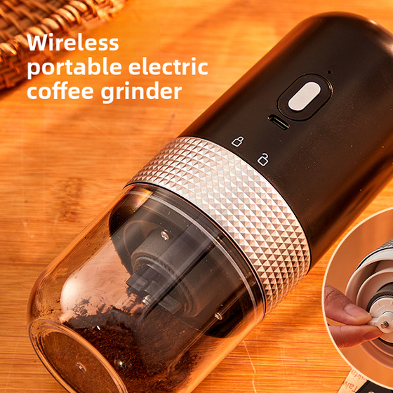 Portable Ceramic Burr Coffee Grinder, Electric or Hand Crank