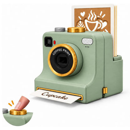 Latte Coffee Printing Art Camera
