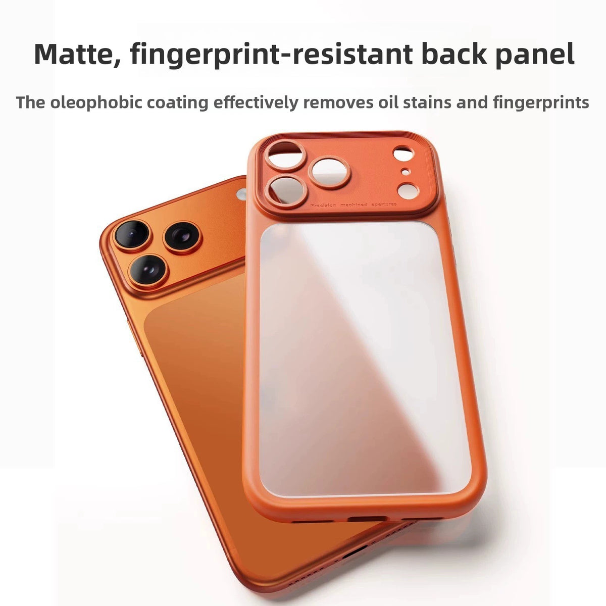 Removable camera lens guard lifting off the frosted iPhone compatible phone case