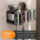 Three person set with three colored cups on a gunmetal gray wall holder, 19.2 cm wide