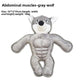 Plush squeaky dog toy in a textured corn velvet body, one design from the assorted shape range