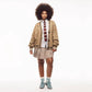 Elegant Star Embroidered Knit Cardigan