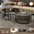 Black Frame, Gray Cabinet, Gray Stone and Black Glass Tops