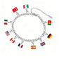 Stainless Steel National Flag Pendant Bracelet