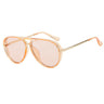 Transparent Orange Frame Brown Lens