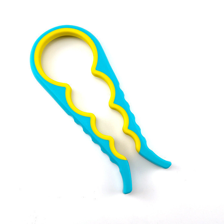 Four in one jar opener showing its four graduated ring openings