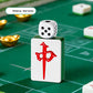 USB rechargeable coil lighter with a spinning dice on top on a poker table